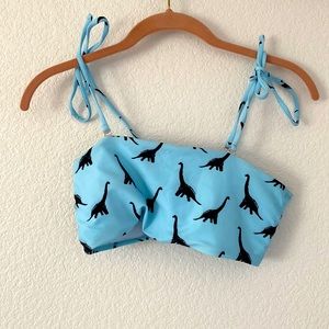 Baby blue Dino bathing suit top